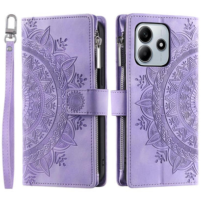 Multi-Card Totem Zipper Leather Phone Case, For Redmi Note 17 5G/4G 169.7mm, For Redmi Note 17 Pro+ 5G Global 163.4, For Redmi 17 5G/4G Global 170mm, For Redmi Note 14 4G EU 164.84mm, For Redmi Note 14 Pro 4G, For Xiaomi Redmi Note 14 5G