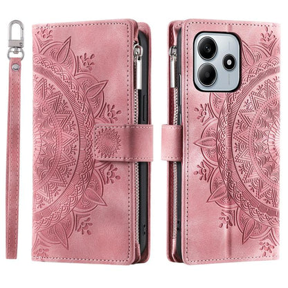 Multi-Card Totem Zipper Leather Phone Case, For Redmi Note 17 5G/4G 169.7mm, For Redmi Note 17 Pro+ 5G Global 163.4, For Redmi 17 5G/4G Global 170mm, For Redmi Note 14 4G EU 164.84mm, For Redmi Note 14 Pro 4G, For Xiaomi Redmi Note 14 5G