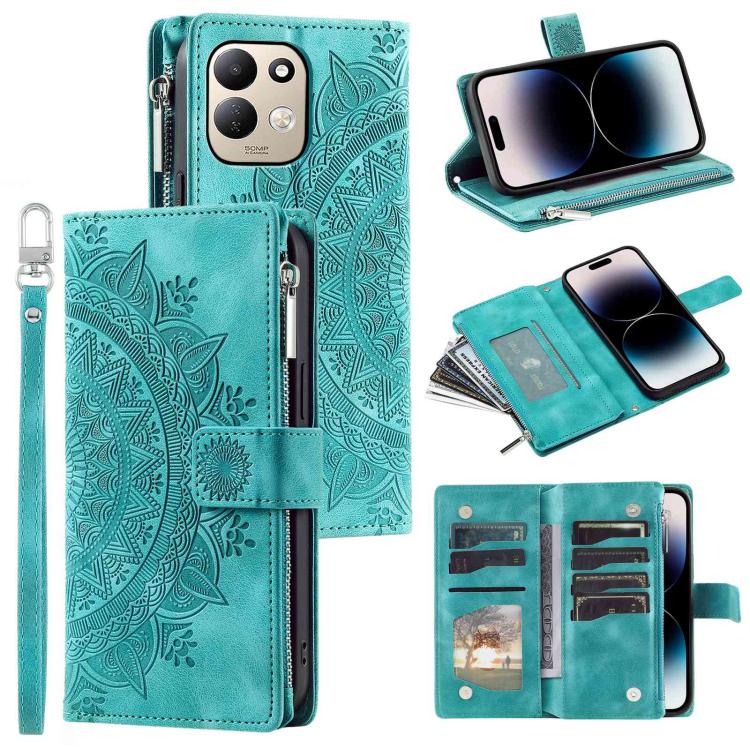 Multi-Card Totem Zipper Leather Phone Case, For Redmi Note 17 5G/4G 169.7mm, For Redmi Note 17 Pro+ 5G Global 163.4, For Redmi 17 5G/4G Global 170mm, For Redmi Note 14 4G EU 164.84mm, For Redmi Note 14 Pro 4G, For Xiaomi Redmi Note 14 5G