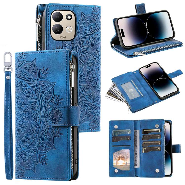 Multi-Card Totem Zipper Leather Phone Case, For Redmi Note 17 5G/4G 169.7mm, For Redmi Note 17 Pro+ 5G Global 163.4, For Redmi 17 5G/4G Global 170mm, For Redmi Note 14 4G EU 164.84mm, For Redmi Note 14 Pro 4G, For Xiaomi Redmi Note 14 5G