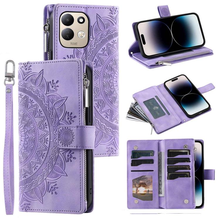 Multi-Card Totem Zipper Leather Phone Case, For Redmi Note 17 5G/4G 169.7mm, For Redmi Note 17 Pro+ 5G Global 163.4, For Redmi 17 5G/4G Global 170mm, For Redmi Note 14 4G EU 164.84mm, For Redmi Note 14 Pro 4G, For Xiaomi Redmi Note 14 5G