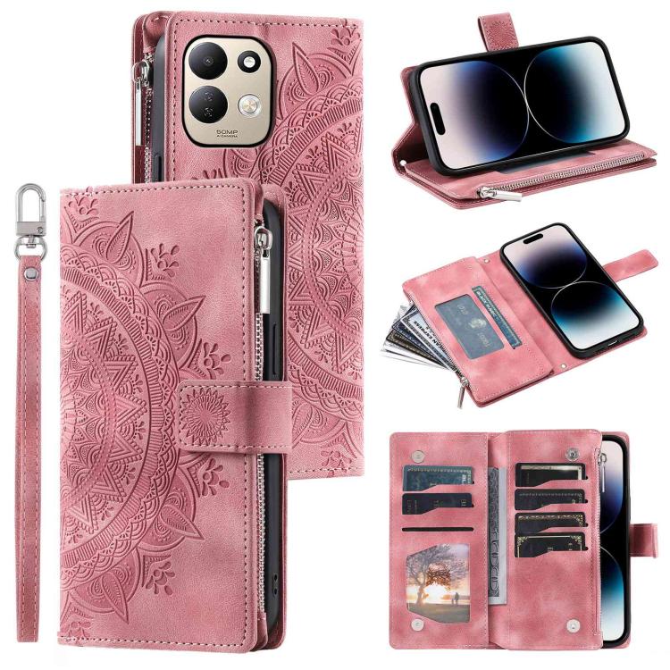 Multi-Card Totem Zipper Leather Phone Case, For Redmi Note 17 5G/4G 169.7mm, For Redmi Note 17 Pro+ 5G Global 163.4, For Redmi 17 5G/4G Global 170mm, For Redmi Note 14 4G EU 164.84mm, For Redmi Note 14 Pro 4G, For Xiaomi Redmi Note 14 5G