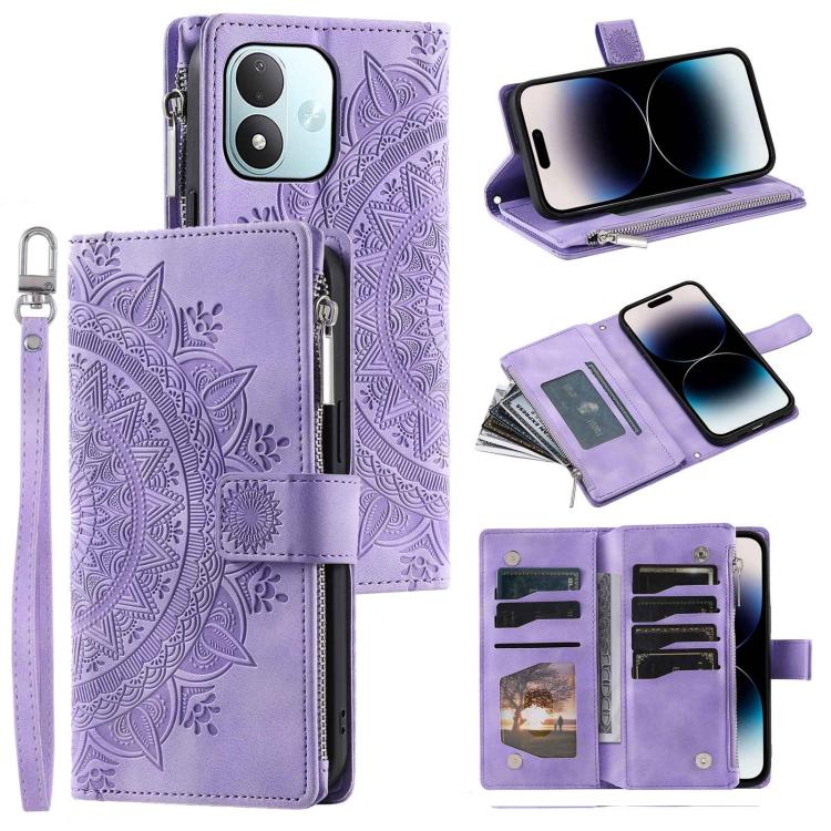 Multi-Card Totem Zipper Leather Phone Case, For Redmi Note 17 5G/4G 169.7mm, For Redmi Note 17 Pro+ 5G Global 163.4, For Redmi 17 5G/4G Global 170mm, For Redmi Note 14 4G EU 164.84mm, For Redmi Note 14 Pro 4G, For Xiaomi Redmi Note 14 5G