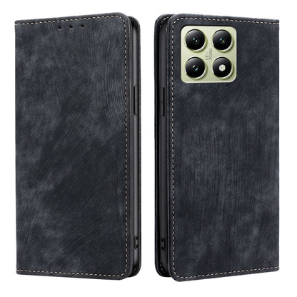 RFID Anti-theft Brush Magnetic Leather Phone Case, For Xiaomi 17 Ultra, For Xiaomi 17 Pro Max, For Xiaomi 17 Pro, For Xiaomi 17, For Xiaomi Civi 5 Pro 5G, For Xiaomi 15 Ultra, For Xiaomi 14T Pro 5G, For Xiaomi 14T 5G