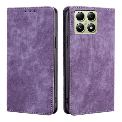 RFID Anti-theft Brush Magnetic Leather Phone Case, For Xiaomi 17 Ultra, For Xiaomi 17 Pro Max, For Xiaomi 17 Pro, For Xiaomi 17, For Xiaomi Civi 5 Pro 5G, For Xiaomi 15 Ultra, For Xiaomi 14T Pro 5G, For Xiaomi 14T 5G