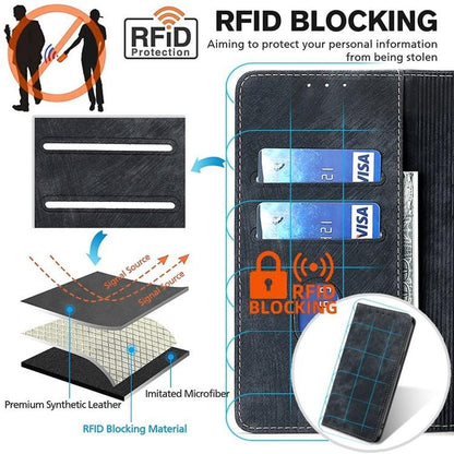 RFID Anti-theft Brush Magnetic Leather Phone Case, For Xiaomi 17 Ultra, For Xiaomi 17 Pro Max, For Xiaomi 17 Pro, For Xiaomi 17, For Xiaomi Civi 5 Pro 5G, For Xiaomi 15 Ultra, For Xiaomi 14T Pro 5G, For Xiaomi 14T 5G