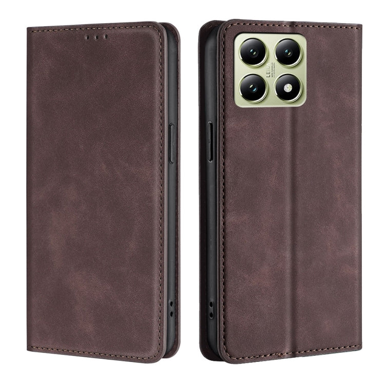 Skin Feel Magnetic Leather Phone Case, For Xiaomi 17 Ultra, For Xiaomi Civi 5 Pro 5G, For Xiaomi 15 Ultra, For Xiaomi 14T Pro 5G, For Xiaomi 14T 5G