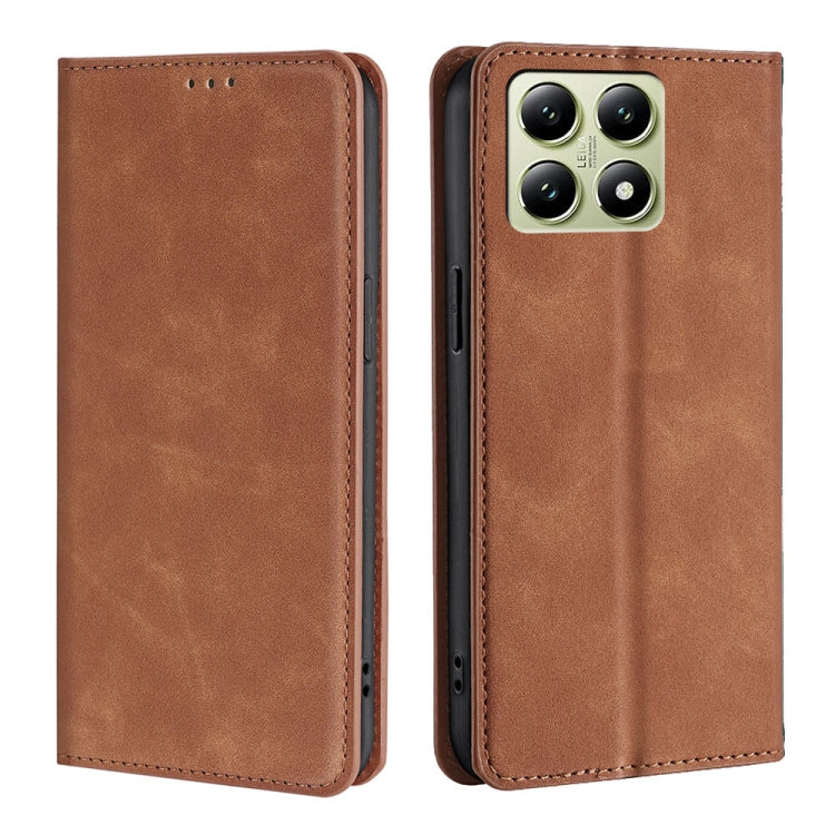 Skin Feel Magnetic Leather Phone Case, For Xiaomi 17 Ultra, For Xiaomi Civi 5 Pro 5G, For Xiaomi 15 Ultra, For Xiaomi 14T Pro 5G, For Xiaomi 14T 5G