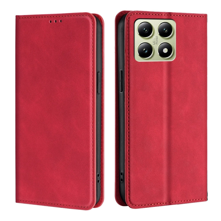 Skin Feel Magnetic Leather Phone Case, For Xiaomi 17 Ultra, For Xiaomi Civi 5 Pro 5G, For Xiaomi 15 Ultra, For Xiaomi 14T Pro 5G, For Xiaomi 14T 5G
