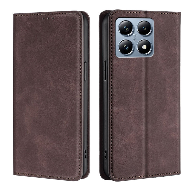 Skin Feel Magnetic Leather Phone Case, For Xiaomi 17 Ultra, For Xiaomi Civi 5 Pro 5G, For Xiaomi 15 Ultra, For Xiaomi 14T Pro 5G, For Xiaomi 14T 5G