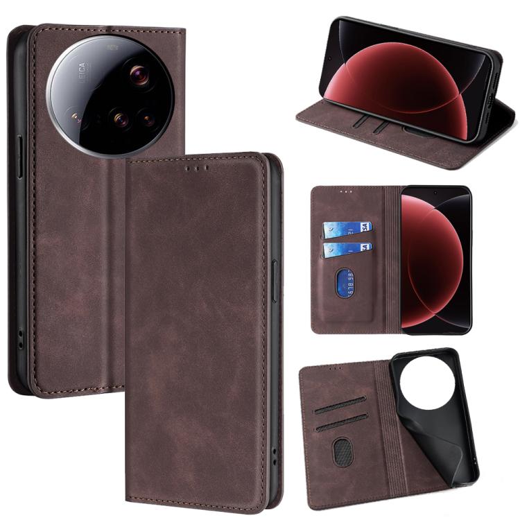 Skin Feel Magnetic Leather Phone Case, For Xiaomi 17 Ultra, For Xiaomi Civi 5 Pro 5G, For Xiaomi 15 Ultra, For Xiaomi 14T Pro 5G, For Xiaomi 14T 5G