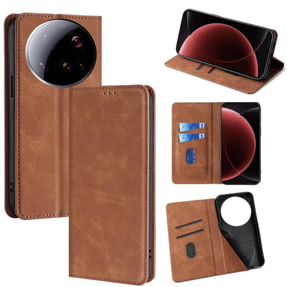 Skin Feel Magnetic Leather Phone Case, For Xiaomi 17 Ultra, For Xiaomi Civi 5 Pro 5G, For Xiaomi 15 Ultra, For Xiaomi 14T Pro 5G, For Xiaomi 14T 5G