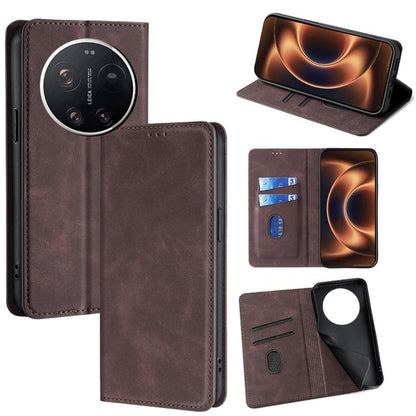 Skin Feel Magnetic Leather Phone Case, For Xiaomi 17 Ultra, For Xiaomi Civi 5 Pro 5G, For Xiaomi 15 Ultra, For Xiaomi 14T Pro 5G, For Xiaomi 14T 5G