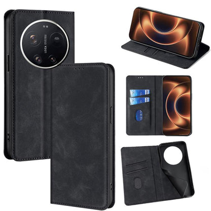 Skin Feel Magnetic Leather Phone Case, For Xiaomi 17 Ultra, For Xiaomi Civi 5 Pro 5G, For Xiaomi 15 Ultra, For Xiaomi 14T Pro 5G, For Xiaomi 14T 5G