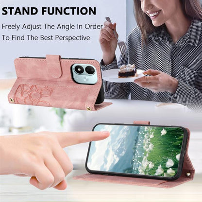 Tulips Embossed Leather Phone Case with Lanyard, For Redmi Note 17 4G Global 169.7mm, For Redmi 17C 5G, For Redmi 17 5G / 4G Global 170mm, For Redmi 17C 4G, For Redmi 15a 5G, For Redmi Note 15 Pro+ 5G Global 163.3mm, For Redmi Note 15 5G / 4G Global 16...