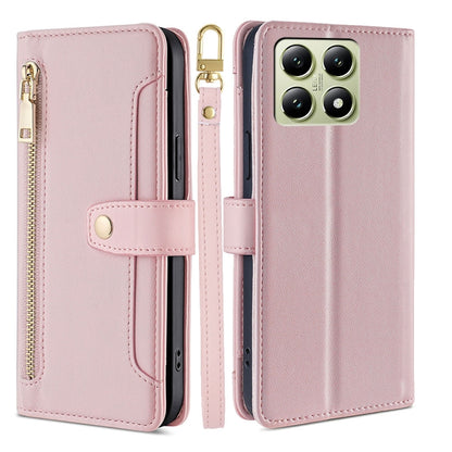 Sheep Texture Cross-body Zipper Wallet Leather Phone Case, For Xiaomi 17 Ultra, For Xiaomi 17 Pro Max, For Xiaomi 17 Pro, For Xiaomi 17, For Xiaomi Civi 5 Pro 5G, For Xiaomi 15 Ultra, For Xiaomi 14T Pro 5G, For Xiaomi 14T 5G