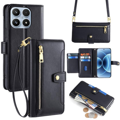 Sheep Texture Cross-body Zipper Wallet Leather Phone Case, For Xiaomi 17 Ultra, For Xiaomi 17 Pro Max, For Xiaomi 17 Pro, For Xiaomi 17, For Xiaomi Civi 5 Pro 5G, For Xiaomi 15 Ultra, For Xiaomi 14T Pro 5G, For Xiaomi 14T 5G