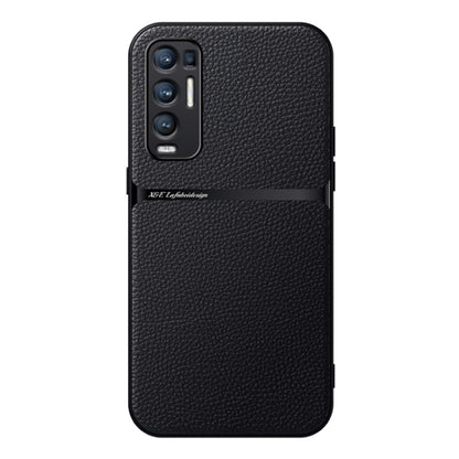 Litchi Leather Magnetic Full Coverage Shockproof Phone Case, For OPPO Find X3, For OPPO Reno5 4G / 5G, For OPPO Reno5 Pro+, For OPPO Reno5 Pro