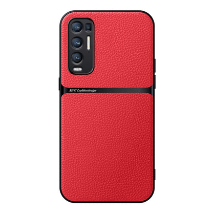 Litchi Leather Magnetic Full Coverage Shockproof Phone Case, For OPPO Find X3, For OPPO Reno5 4G / 5G, For OPPO Reno5 Pro+, For OPPO Reno5 Pro