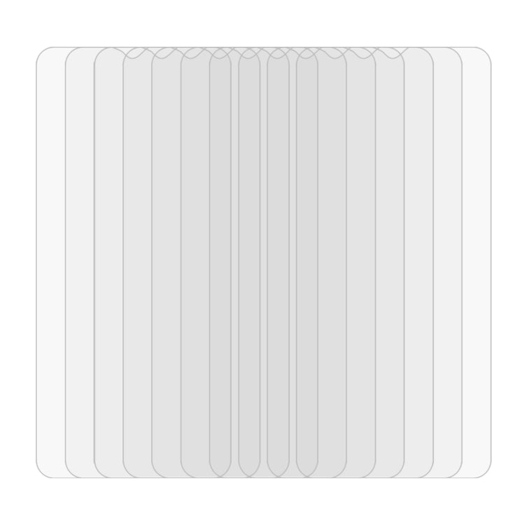 10-pack clear tempered glass screen protector films, rectangular cutouts