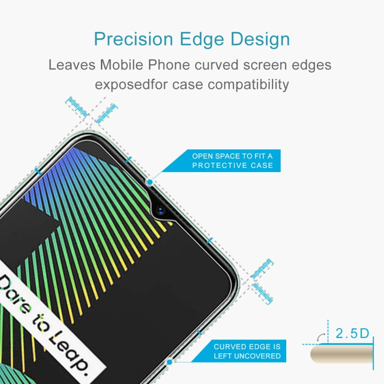 Tempered glass screen protector with 2.5D curved edge for phone display