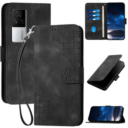 Grid Butterfly Embossed Pattern Leather Phone Case with Lanyard, For vivo V50 Lite 4G / 5G, For vivo Y39 5G, For vivo Y29s 5G / Y04 4G Global, For vivo Y29 4G, For vivo V50, For vivo Y300 / V40 Lite 4G / 5G IDN, For vivo X200 Pro, For vivo S19 Pro     ...