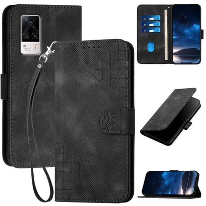 Grid Butterfly Embossed Pattern Leather Phone Case with Lanyard, For vivo V50 Lite 4G / 5G, For vivo Y39 5G, For vivo Y29s 5G / Y04 4G Global, For vivo Y29 4G, For vivo V50, For vivo Y300 / V40 Lite 4G / 5G IDN, For vivo X200 Pro, For vivo S19 Pro     ...