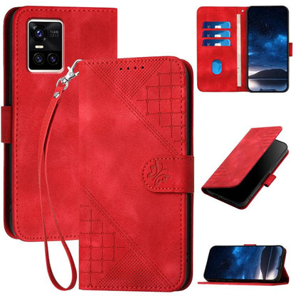 Grid Butterfly Embossed Pattern Leather Phone Case with Lanyard, For vivo V50 Lite 4G / 5G, For vivo Y39 5G, For vivo Y29s 5G / Y04 4G Global, For vivo Y29 4G, For vivo V50, For vivo Y300 / V40 Lite 4G / 5G IDN, For vivo X200 Pro, For vivo S19 Pro     ...