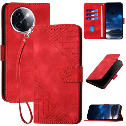 Grid Butterfly Embossed Pattern Leather Phone Case with Lanyard, For vivo V50 Lite 4G / 5G, For vivo Y39 5G, For vivo Y29s 5G / Y04 4G Global, For vivo Y29 4G, For vivo V50, For vivo Y300 / V40 Lite 4G / 5G IDN, For vivo X200 Pro, For vivo S19 Pro     ...