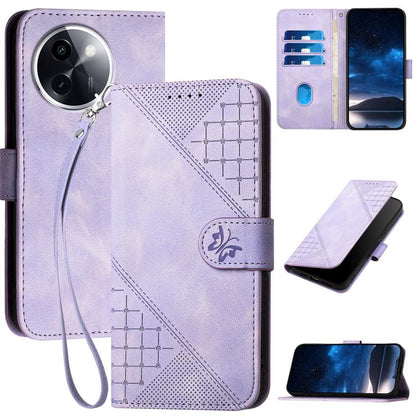Grid Butterfly Embossed Pattern Leather Phone Case with Lanyard, For vivo V50 Lite 4G / 5G, For vivo Y39 5G, For vivo Y29s 5G / Y04 4G Global, For vivo Y29 4G, For vivo V50, For vivo Y300 / V40 Lite 4G / 5G IDN, For vivo X200 Pro, For vivo S19 Pro     ...