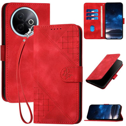 Grid Butterfly Embossed Pattern Leather Phone Case with Lanyard, For vivo V50 Lite 4G / 5G, For vivo Y39 5G, For vivo Y29s 5G / Y04 4G Global, For vivo Y29 4G, For vivo V50, For vivo Y300 / V40 Lite 4G / 5G IDN, For vivo X200 Pro, For vivo S19 Pro     ...