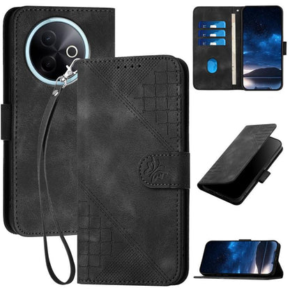 Grid Butterfly Embossed Pattern Leather Phone Case with Lanyard, For vivo V50 Lite 4G / 5G, For vivo Y39 5G, For vivo Y29s 5G / Y04 4G Global, For vivo Y29 4G, For vivo V50, For vivo Y300 / V40 Lite 4G / 5G IDN, For vivo X200 Pro, For vivo S19 Pro     ...