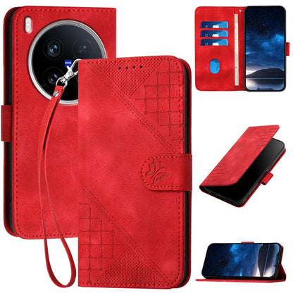 Grid Butterfly Embossed Pattern Leather Phone Case with Lanyard, For vivo Y37t 5G / Y50e / Y50s 5G, For vivo Y21 5G 2026 / Y05 4G, For vivo V70 FE 5G, For vivo Y31d 4G, For vivo V70 5G, For vivo Y500 Pro 5G, For vivo Y31 5G 2025, For vivo V60 Lite 5G  ...