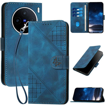 Grid Butterfly Embossed Pattern Leather Phone Case with Lanyard, For vivo Y37t 5G / Y50e / Y50s 5G, For vivo Y21 5G 2026 / Y05 4G, For vivo V70 FE 5G, For vivo Y31d 4G, For vivo V70 5G, For vivo Y500 Pro 5G, For vivo Y31 5G 2025, For vivo V60 Lite 5G  ...