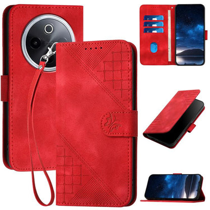 Grid Butterfly Embossed Pattern Leather Phone Case with Lanyard, For vivo Y37t 5G / Y50e / Y50s 5G, For vivo Y21 5G 2026 / Y05 4G, For vivo V70 FE 5G, For vivo Y31d 4G, For vivo V70 5G, For vivo Y500 Pro 5G, For vivo Y31 5G 2025, For vivo V60 Lite 5G  ...
