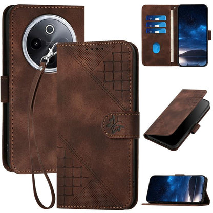 Grid Butterfly Embossed Pattern Leather Phone Case with Lanyard, For vivo Y37t 5G / Y50e / Y50s 5G, For vivo Y21 5G 2026 / Y05 4G, For vivo V70 FE 5G, For vivo Y31d 4G, For vivo V70 5G, For vivo Y500 Pro 5G, For vivo Y31 5G 2025, For vivo V60 Lite 5G  ...