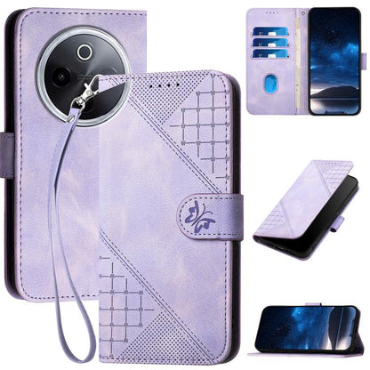Grid Butterfly Embossed Pattern Leather Phone Case with Lanyard, For vivo Y37t 5G / Y50e / Y50s 5G, For vivo Y21 5G 2026 / Y05 4G, For vivo V70 FE 5G, For vivo Y31d 4G, For vivo V70 5G, For vivo Y500 Pro 5G, For vivo Y31 5G 2025, For vivo V60 Lite 5G  ...