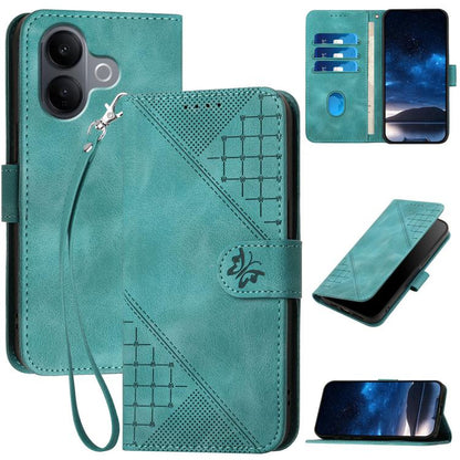 Grid Butterfly Embossed Pattern Leather Phone Case with Lanyard, For vivo Y37t 5G / Y50e / Y50s 5G, For vivo Y21 5G 2026 / Y05 4G, For vivo V70 FE 5G, For vivo Y31d 4G, For vivo V70 5G, For vivo Y500 Pro 5G, For vivo Y31 5G 2025, For vivo V60 Lite 5G  ...