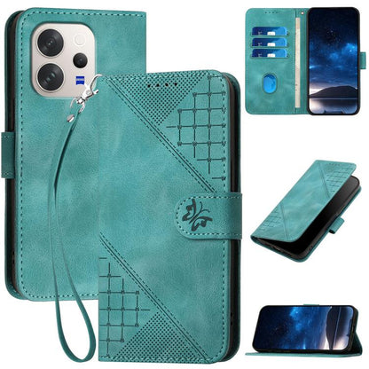 Grid Butterfly Embossed Pattern Leather Phone Case with Lanyard, For vivo Y37t 5G / Y50e / Y50s 5G, For vivo Y21 5G 2026 / Y05 4G, For vivo V70 FE 5G, For vivo Y31d 4G, For vivo V70 5G, For vivo Y500 Pro 5G, For vivo Y31 5G 2025, For vivo V60 Lite 5G  ...