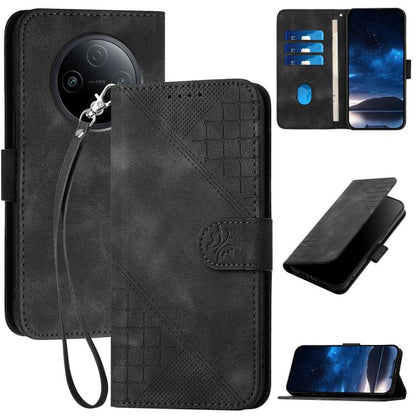 Grid Butterfly Embossed Pattern Leather Phone Case with Lanyard, For vivo Y37t 5G / Y50e / Y50s 5G, For vivo Y21 5G 2026 / Y05 4G, For vivo V70 FE 5G, For vivo Y31d 4G, For vivo V70 5G, For vivo Y500 Pro 5G, For vivo Y31 5G 2025, For vivo V60 Lite 5G  ...