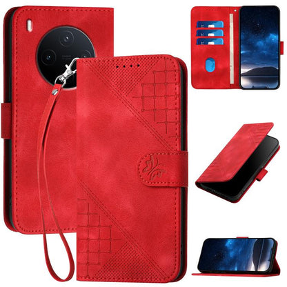 Grid Butterfly Embossed Pattern Leather Phone Case with Lanyard, For vivo Y37t 5G / Y50e / Y50s 5G, For vivo Y21 5G 2026 / Y05 4G, For vivo V70 FE 5G, For vivo Y31d 4G, For vivo V70 5G, For vivo Y500 Pro 5G, For vivo Y31 5G 2025, For vivo V60 Lite 5G  ...