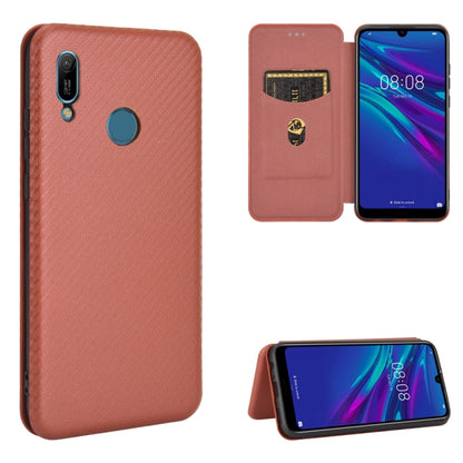 Pink carbon fiber texture magnetic flip phone case with card slot and kickstand
