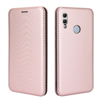 Pink carbon-fiber texture flip phone case back view and open cover view