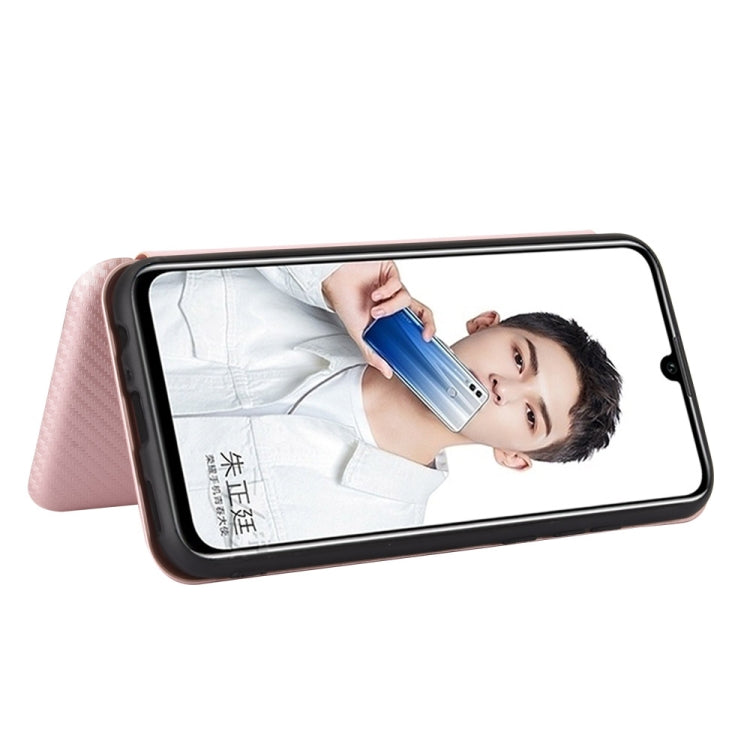Pink magnetic flip phone case with horizontal stand for video viewing