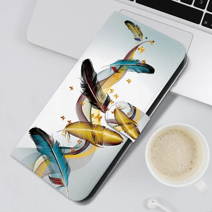 Crystal Texture Colored Drawing Leather Phone Case, For Redmi 12C / 11A