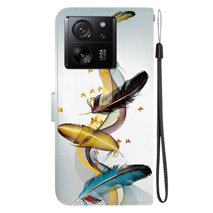 Crystal Texture Colored Drawing Leather Phone Case, For Xiaomi 13T / 13T Pro