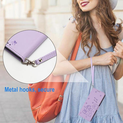 Embossed Kitten Phone Leather Case with Lanyard, For Sharp Aquos wish6, For Sharp Aquos R11, For Sharp Aquos R10 / R9, For Sharp Aquos wish5, For Sharp Aquos Sense 9, For Sharp Aquos wish4 SH-52E, For Sharp Aquos Sense 8, For Sharp Aquos Wish 3