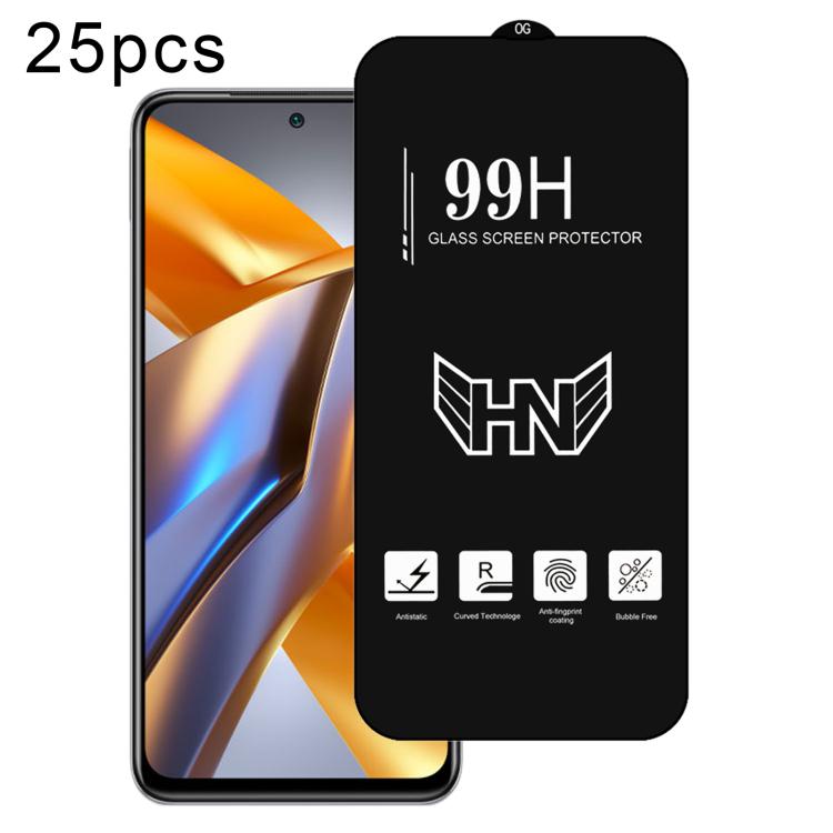 25 PCS/Pack High Aluminum Large Arc Full Screen Tempered Glass Film, For Xiaomi Poco X8 Pro Max 5G, For Xiaomi Poco X8 Pro 5G, For Xiaomi Poco C85 5G / 4G, For Xiaomi Poco M7 4G 171mm, For Xiaomi Poco M7 Plus 5G, For Xiaomi 15T Pro 5G, For Xiaomi 15T 5...