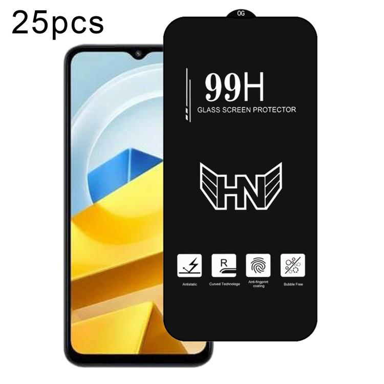 25 PCS/Pack High Aluminum Large Arc Full Screen Tempered Glass Film, For Xiaomi Poco X8 Pro Max 5G, For Xiaomi Poco X8 Pro 5G, For Xiaomi Poco C85 5G / 4G, For Xiaomi Poco M7 4G 171mm, For Xiaomi Poco M7 Plus 5G, For Xiaomi 15T Pro 5G, For Xiaomi 15T 5...