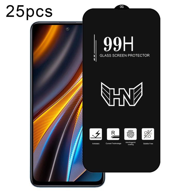 25 PCS/Pack High Aluminum Large Arc Full Screen Tempered Glass Film, For Xiaomi Poco X8 Pro Max 5G, For Xiaomi Poco X8 Pro 5G, For Xiaomi Poco C85 5G / 4G, For Xiaomi Poco M7 4G 171mm, For Xiaomi Poco M7 Plus 5G, For Xiaomi 15T Pro 5G, For Xiaomi 15T 5...